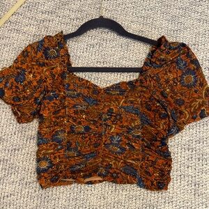 House of Harlow 1960 Floral Puff Sleeve Blouse